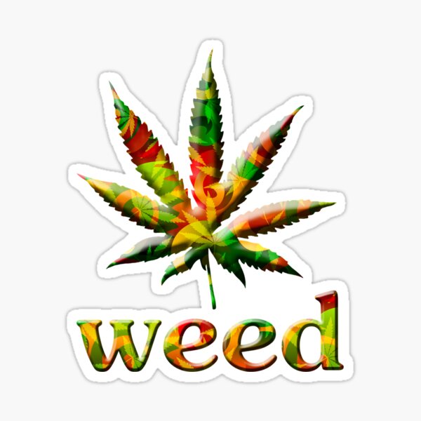Weed red yellow green Sticker