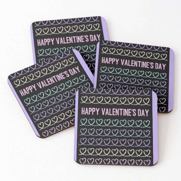 Item preview, Happy Valentine's in Kawaii Color Chalk Effect designed and sold by madtoyman.