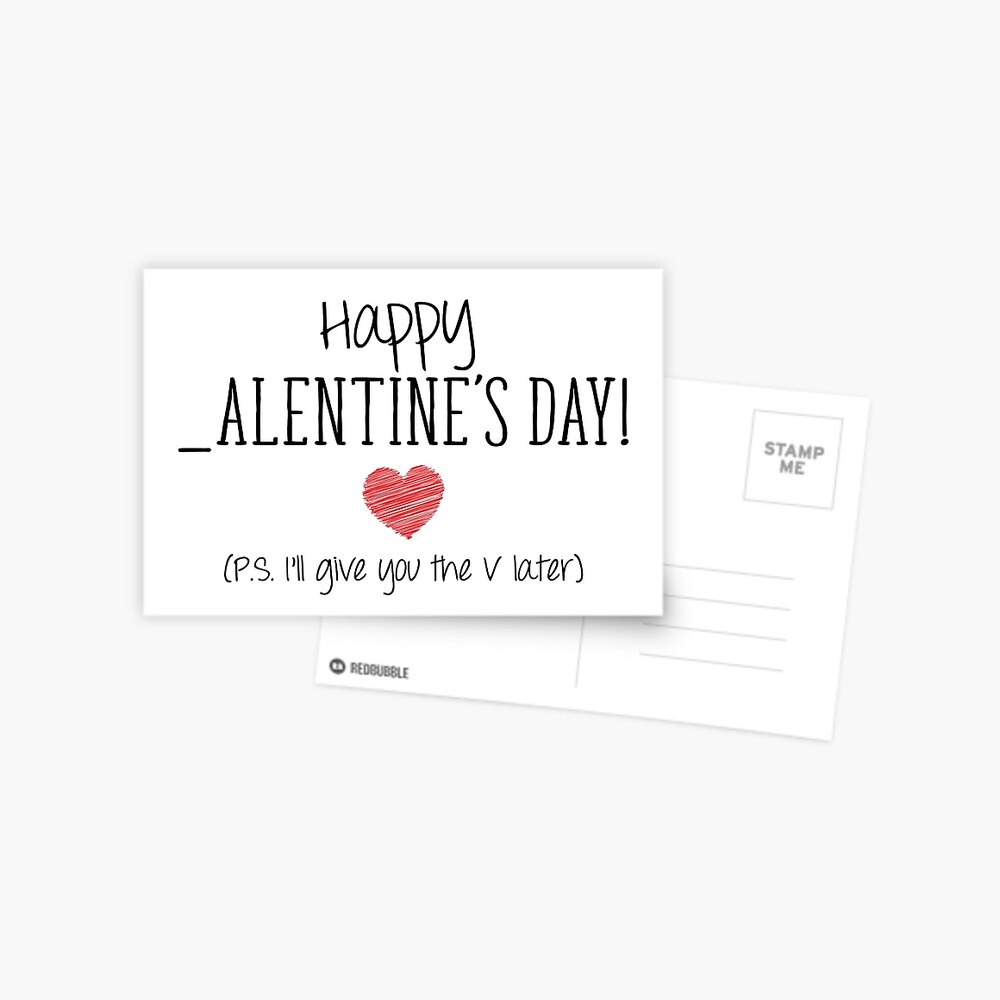 Naughty Valentine's Day Card, Alentine's, I'll Give You The V