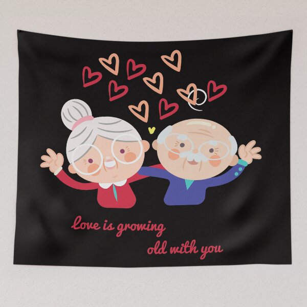 Item preview, Love is growing old with you valentine gift for grandparents designed and sold by xagta10.
