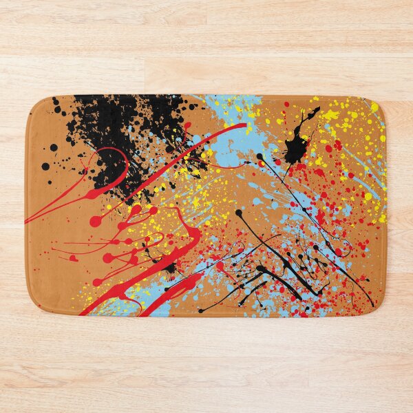 Item preview, Paint Splatter Brush Wall Art • Colorful Rainbow Ink Pattern designed and sold by SassyClassyMe.