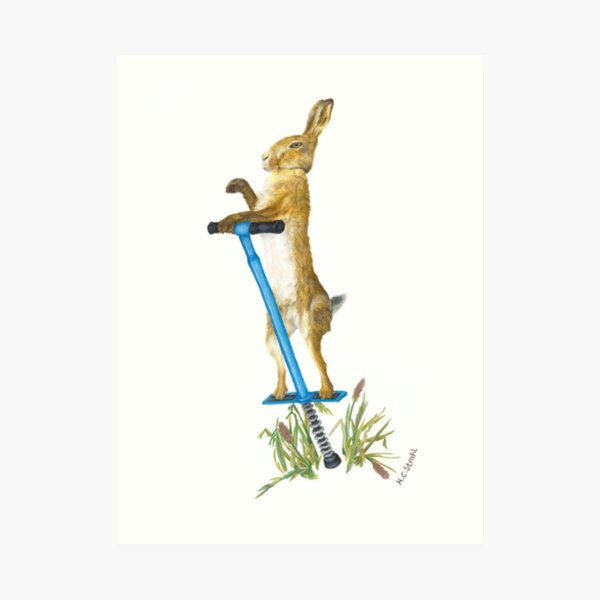Hare on the Up Art Print