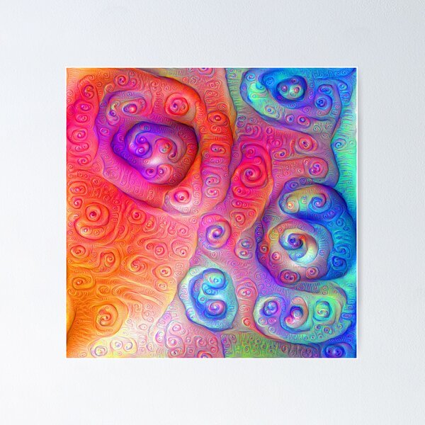 Item preview, DeepDream Tomato Steelblue 5x5K v7 designed and sold by blackhalt.