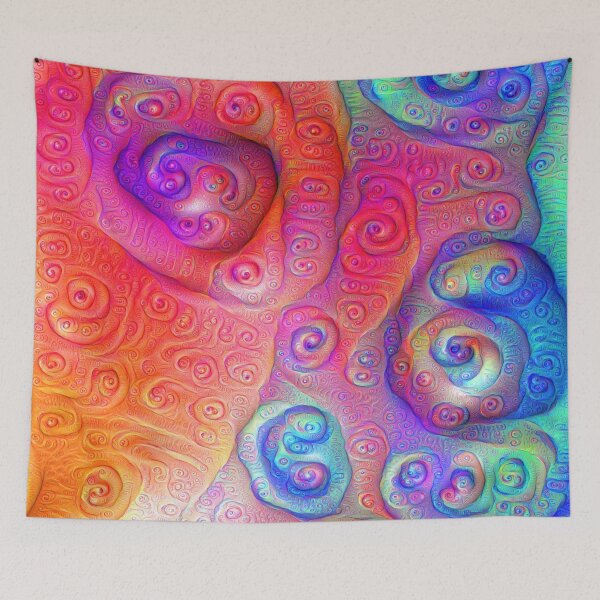 Item preview, DeepDream Tomato Steelblue 5x5K v7 designed and sold by blackhalt.