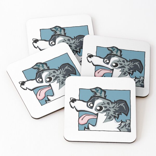 Item preview, Border Collie - Blue Merle (Face) WHITE BG designed and sold by TheChicken.