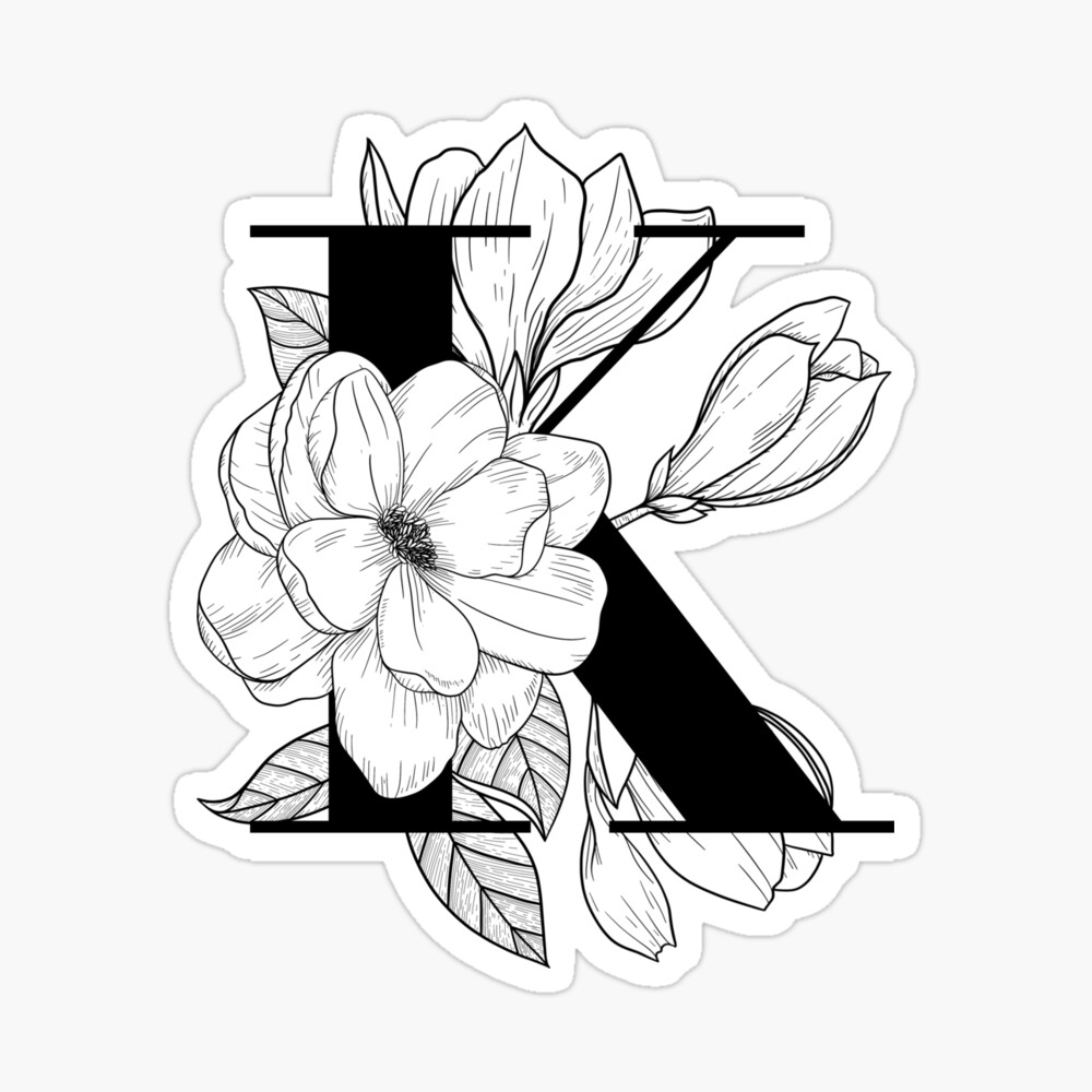 Magnolia Bloom Flower & Monogram Graphics