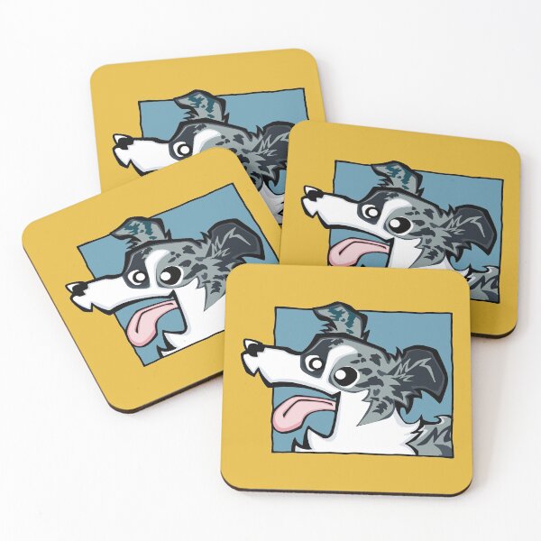 Item preview, Border Collie - Blue Merle (Face) YELLOW BG designed and sold by TheChicken.