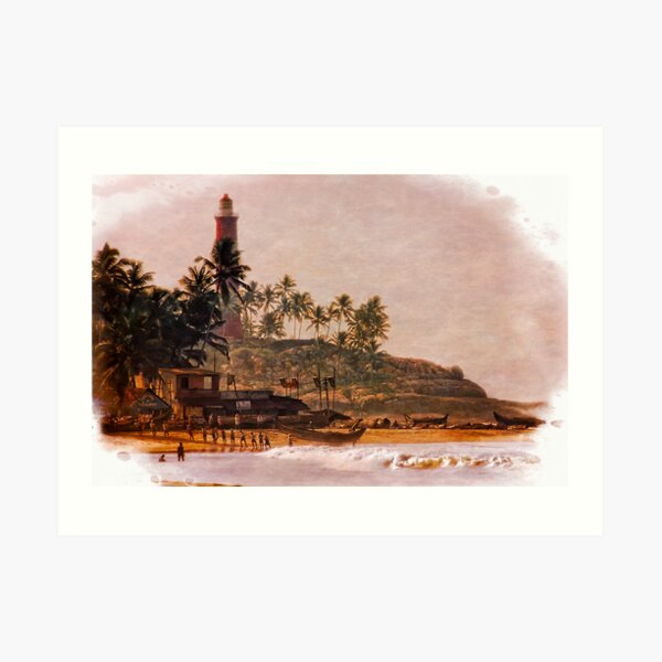 Kovalam Beach, Kerela, India Art Print
