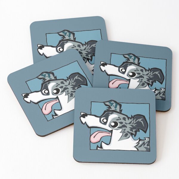 Item preview, Border Collie - Blue Merle (Face) BLUE BG designed and sold by TheChicken.