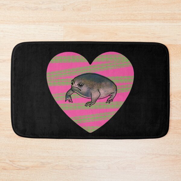 Item preview, Funny Sad Black Desert Rain Frog Love Heart designed and sold by okpinsPets.