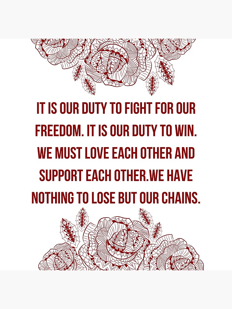 Disover NOTHING TO LOSE BUT OUR CHAINS ROSES Premium Matte Vertical Poster