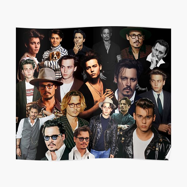 Johnny Depp Sexy Collage Poster