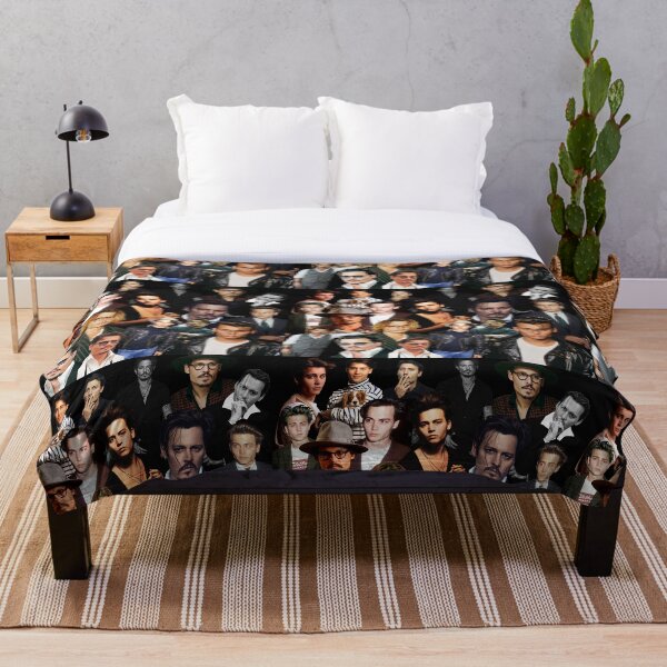 Johnny Depp Sexy Collage Throw Blanket