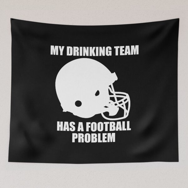 Item preview, Funny Football Player Drinking Team designed and sold by TopDawgDesigns.