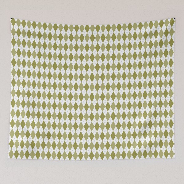 Item preview, Golden Lime Argyle Pattern designed and sold by HomeLivingCo.