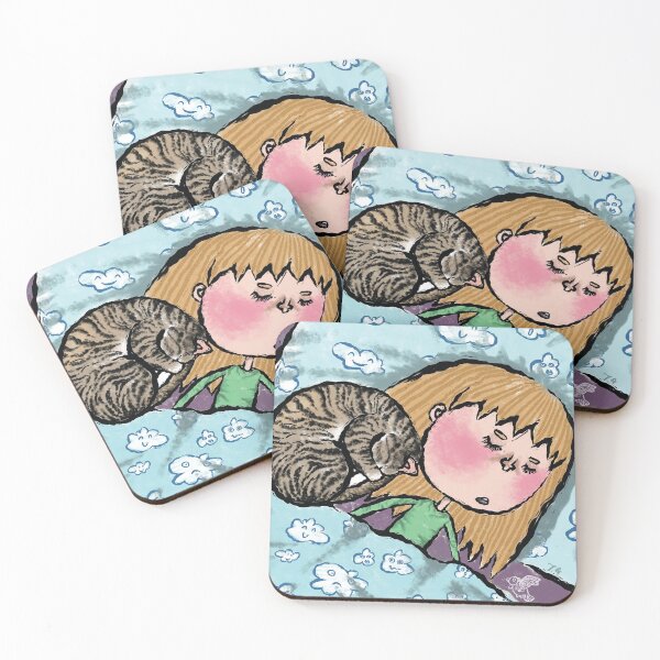 Item preview, Just Want to be with You - Digital Illustration, Cat Illustration, Girl Illustration, Digital Art designed and sold by Taylor Ge.