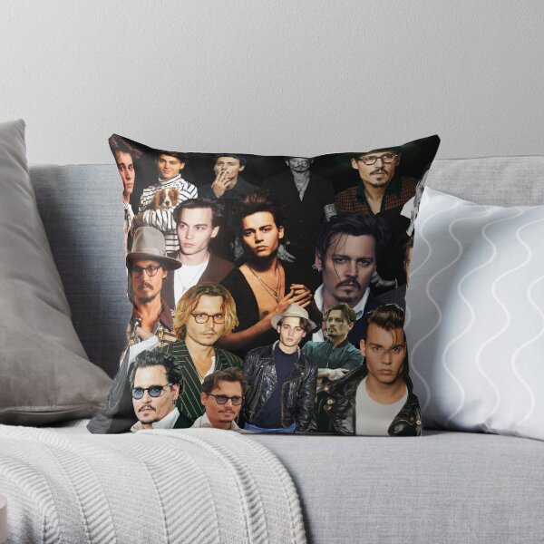 Johnny Depp Sexy Collage  Throw Pillow