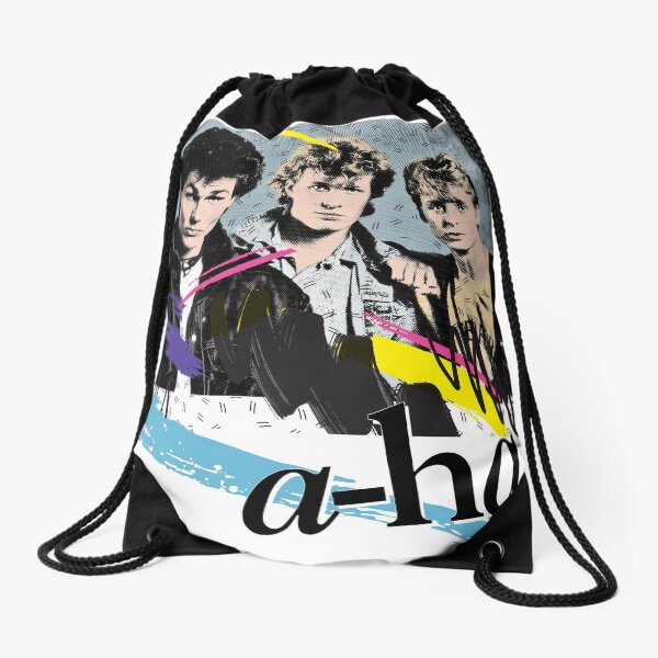 Original Vintage Styled 80s A-Ha Design Drawstring Bag
