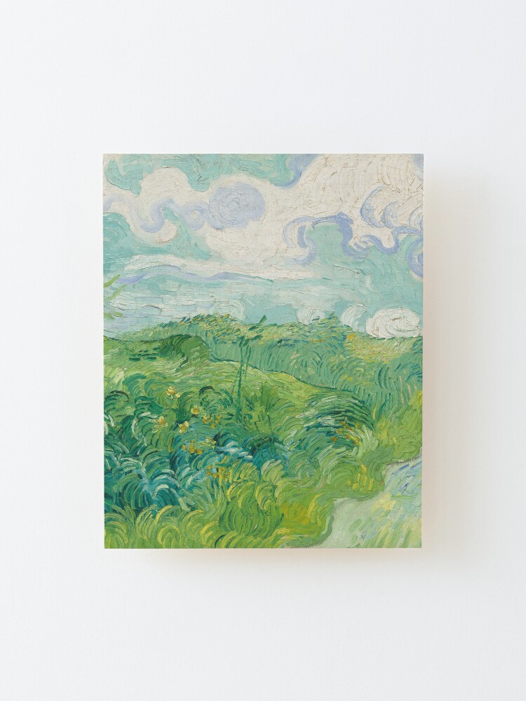 Alternate view of Vincent van Gogh Green Wheat Fields, Auvers 1890 Painting Mounted Print