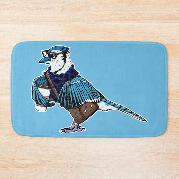 Item preview, Hipster Blue Jay with Coffee designed and sold by deancoledesign.