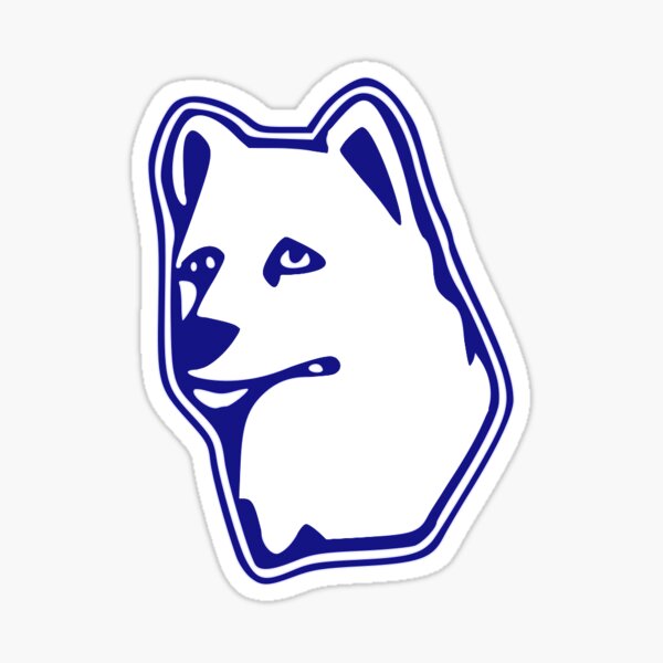 sad husky Sticker