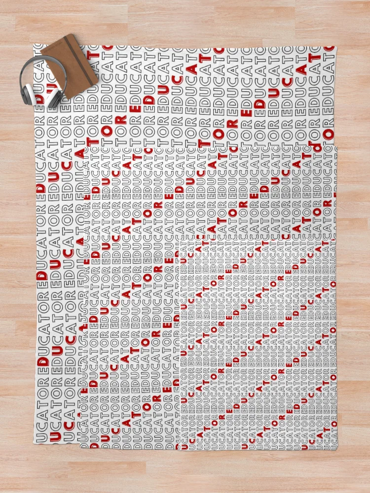 Thumbnail 5 of 6, Throw Blanket, EDUCATOR - in Knowledge is Power designed and sold by RIVEofficial.