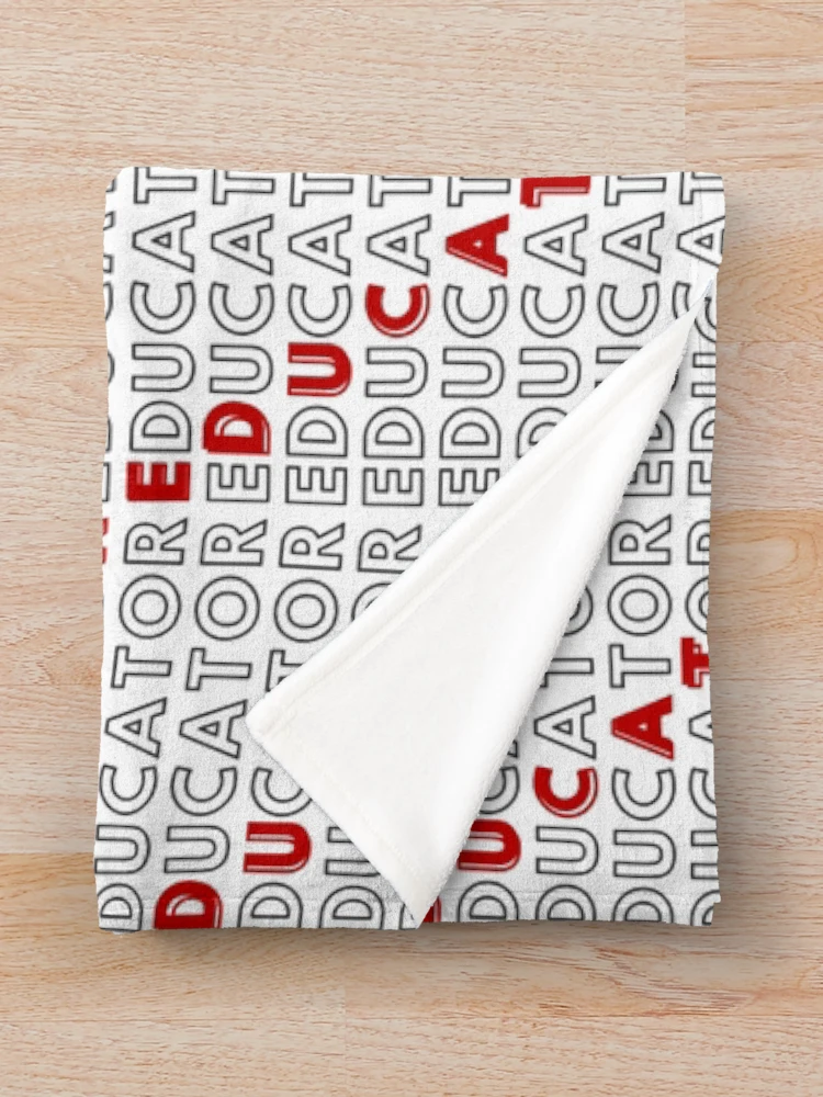 Thumbnail 3 of 6, Throw Blanket, EDUCATOR - in Knowledge is Power designed and sold by RIVEofficial.