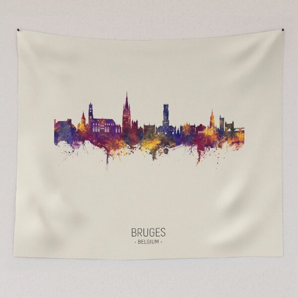Item preview, Bruges Belgium Skyline designed and sold by ArtPrints.