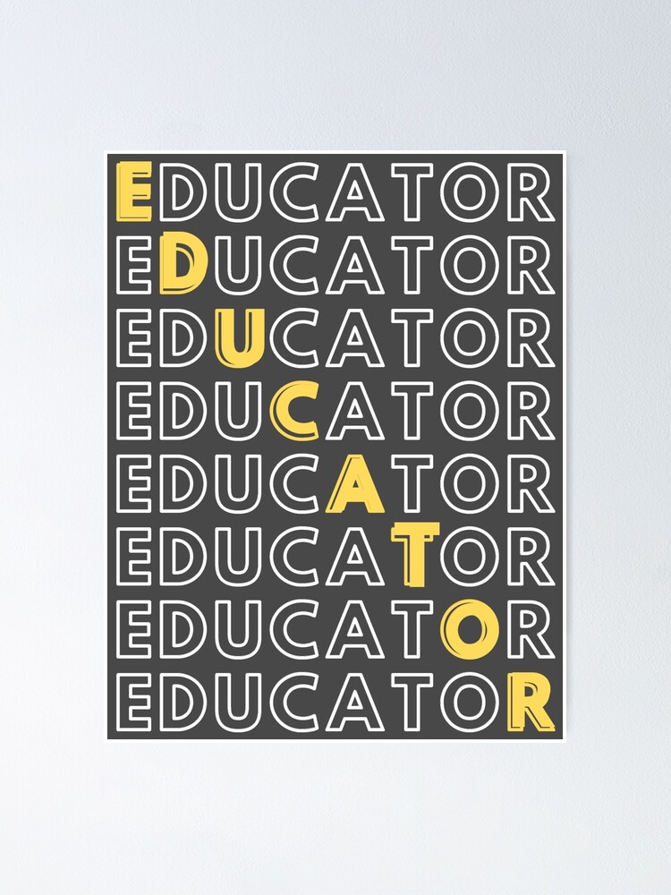 Thumbnail 1 of 3, Poster, EDUCATOR - in Knowledge is Power designed and sold by RIVEofficial.