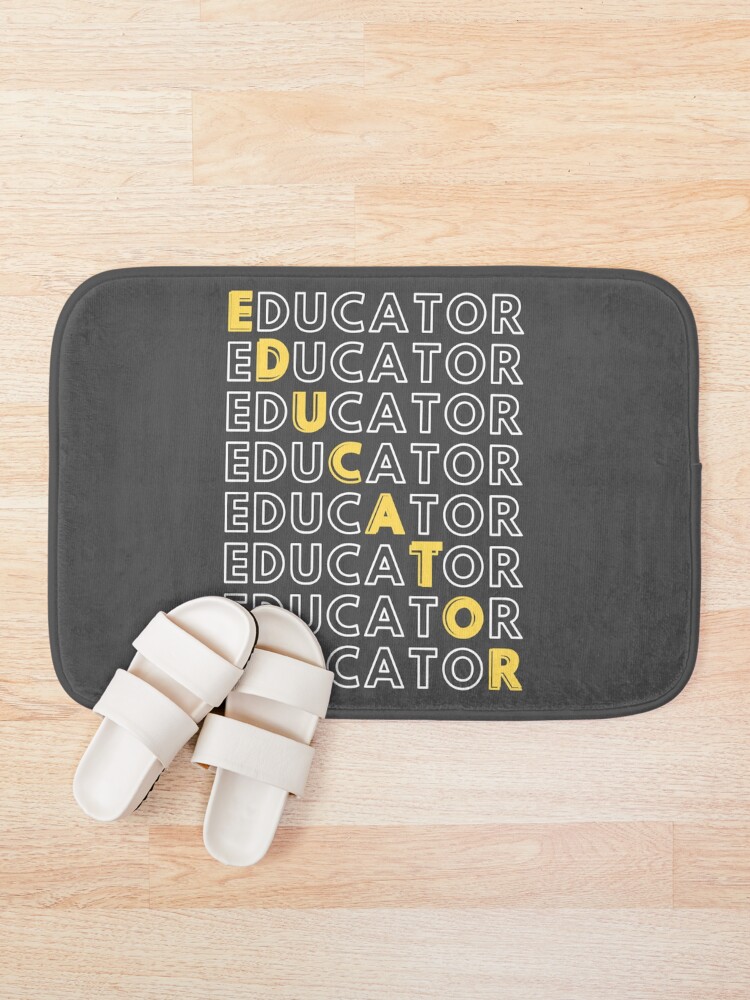 Thumbnail 1 of 6, Bath Mat, EDUCATOR - in Knowledge is Power designed and sold by RIVEofficial.