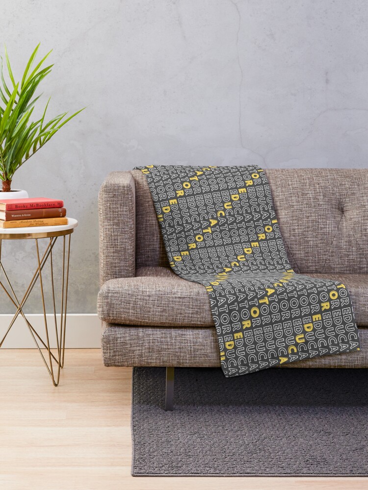 Thumbnail 2 of 6, Throw Blanket, EDUCATOR - in Knowledge is Power designed and sold by RIVEofficial.