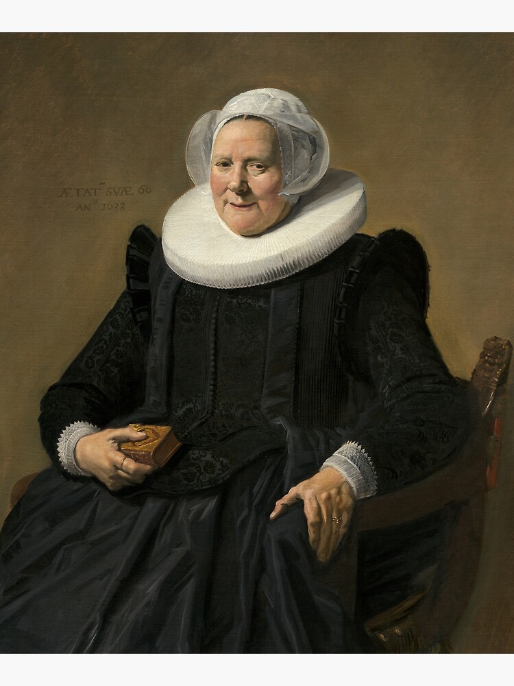 Portrait of an Elderly Oil Painting Lady by Frans Hals by podartist