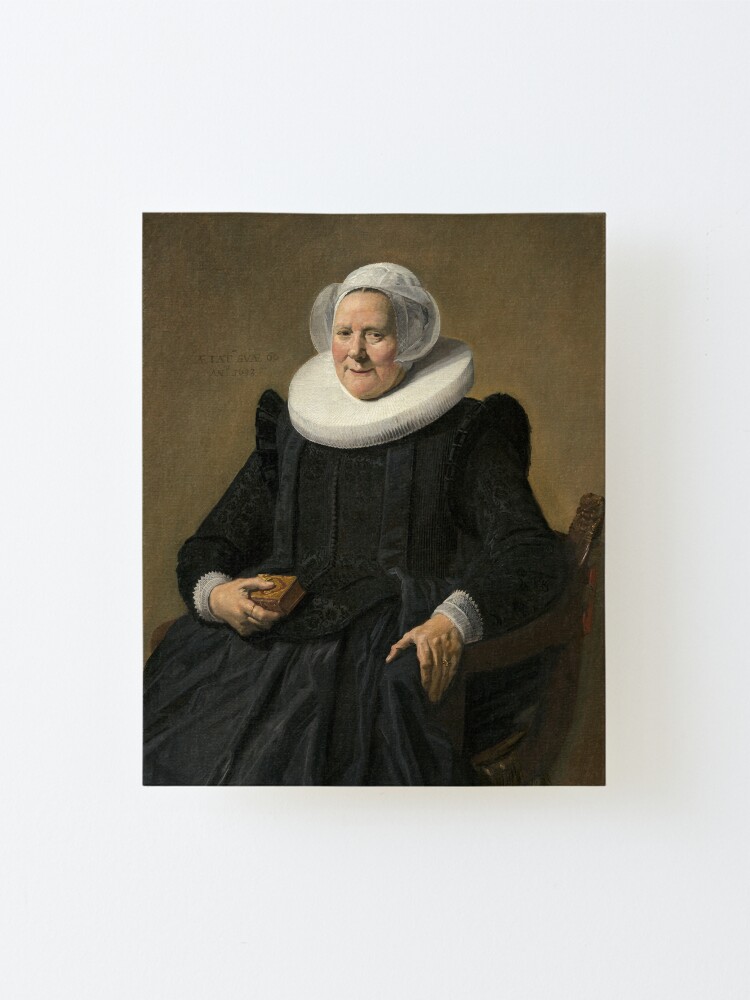 Alternate view of Portrait of an Elderly Oil Painting Lady by Frans Hals Mounted Print