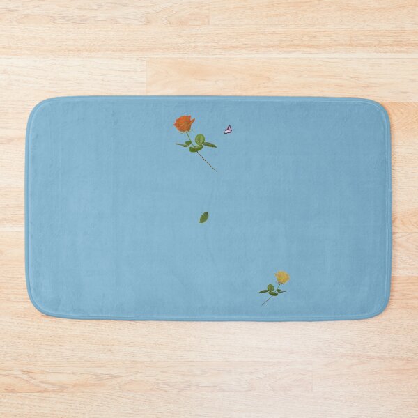Item preview, Two Roses and a Butterfly. Blue background designed and sold by MindTravel.
