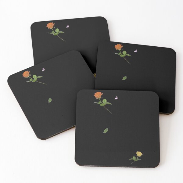 Item preview, Two Roses and a Butterfly. Black background designed and sold by MindTravel.