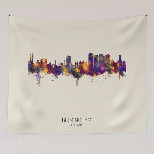 Aperçu de l'œuvre Birmingham Alabama Skyline créée et vendue par ArtPrints.