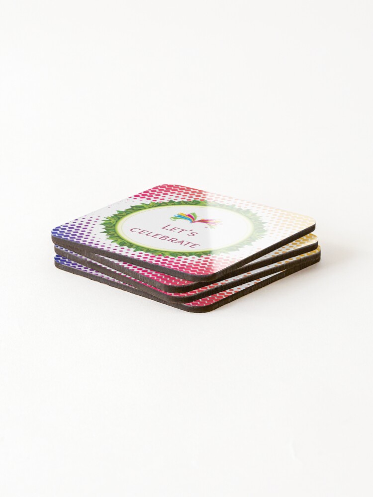 Thumbnail 4 of 5, Coasters (Set of 4), Celebration designed and sold by Raju2018.
