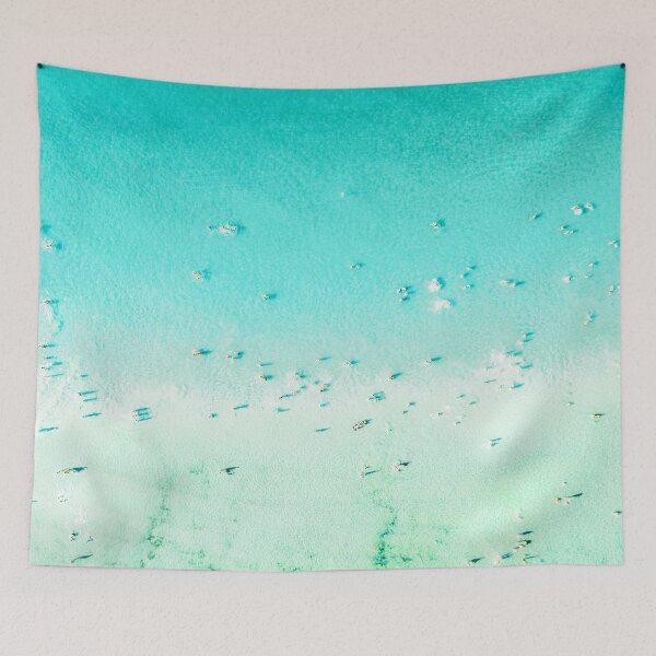 Item preview, Beach Art, Aerial Beach Photography, Beach Print, Ocean Print, Beach Print With People, Blue Coastal Art, Aerial Beach Print designed and sold by radub85.