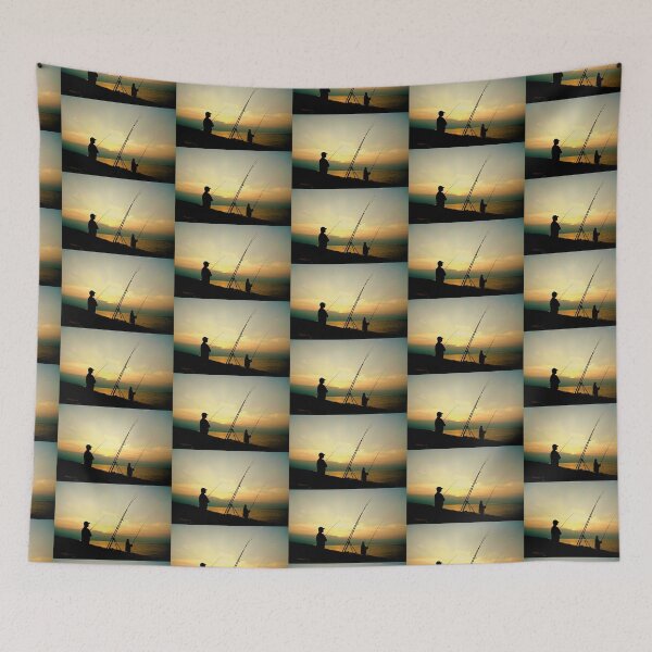Item preview, Fishing from the Beach at sunset. designed and sold by Billlee.