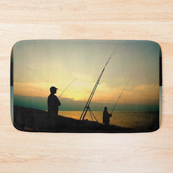 Item preview, Fishing from the Beach at sunset. designed and sold by Billlee.