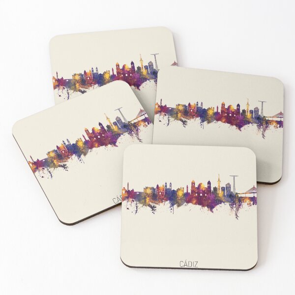 Item preview, Cádiz Spain Skyline designed and sold by ArtPrints.