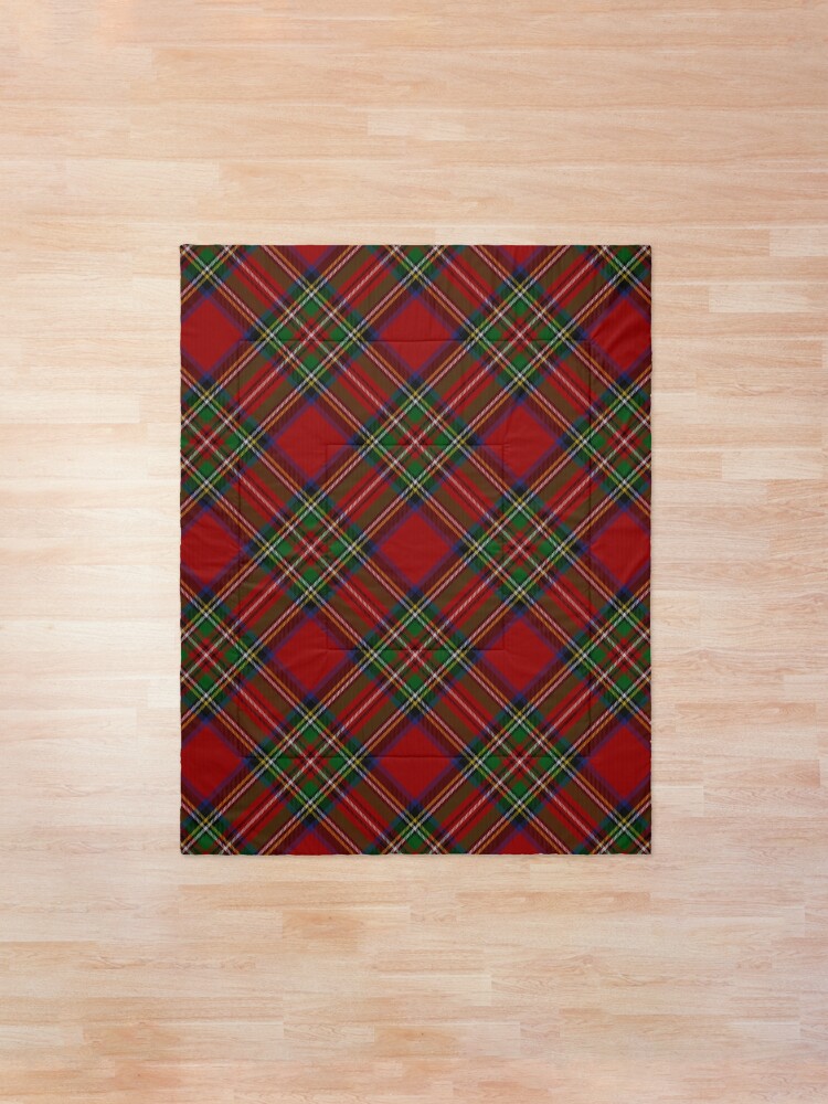 Alternate view of Royal Stewart Tartan Stuart Clan Plaid Tartan Comforter