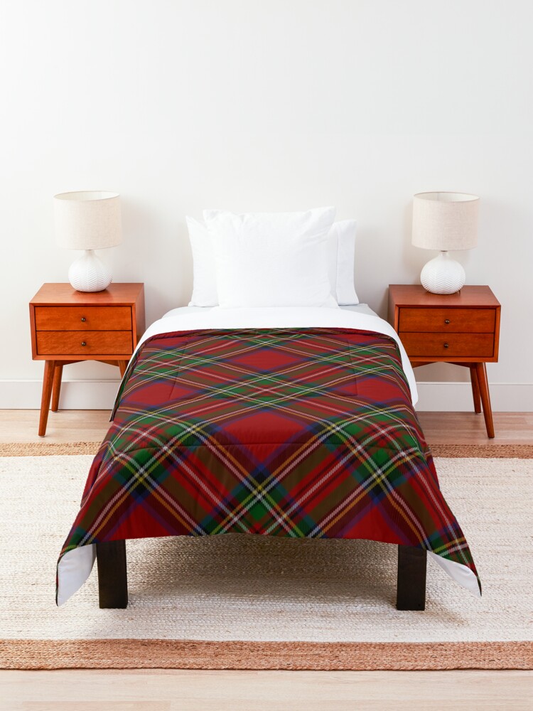 Alternate view of Royal Stewart Tartan Stuart Clan Plaid Tartan Comforter