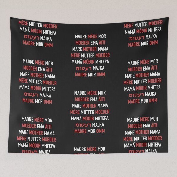 Item preview, Mother in Different Languages - How To Say Mom in Spanish Italian French Russian English Yiddish etc designed and sold by isstgeschichte.
