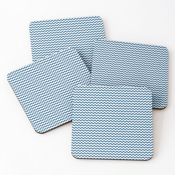 Item preview, Snorkel Blue Chevron Pattern designed and sold by HomeLivingCo.