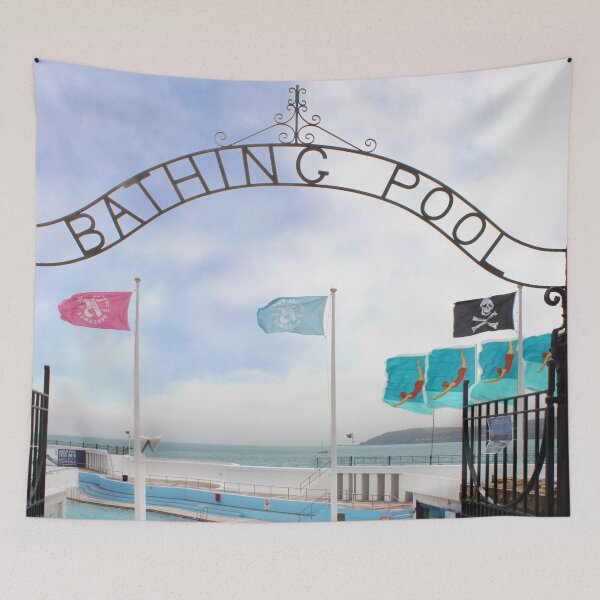 Item preview, Bathing Pool Sign Penzance designed and sold by Terri Waters Photography & Design.
