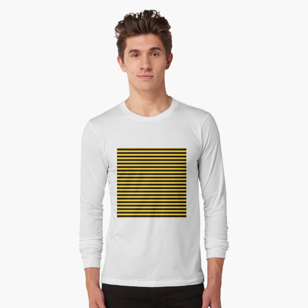 yellow and black striped bee t shirt