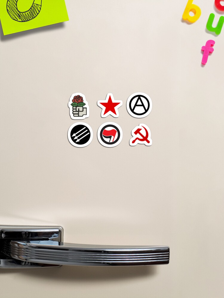 Linke Symbole Sticker Pack - Sozialistische Rose | Magnet