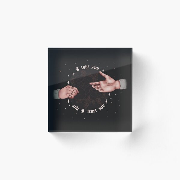 Do you love and trust me,too? Acrylic Block