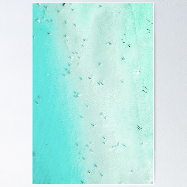 Item preview, Blue Coastal Art, Beach With People, Aerial Beach Photography, Blue Home Decor, Teal Art, Beach Print, Contemporary Beach Art designed and sold by radub85.